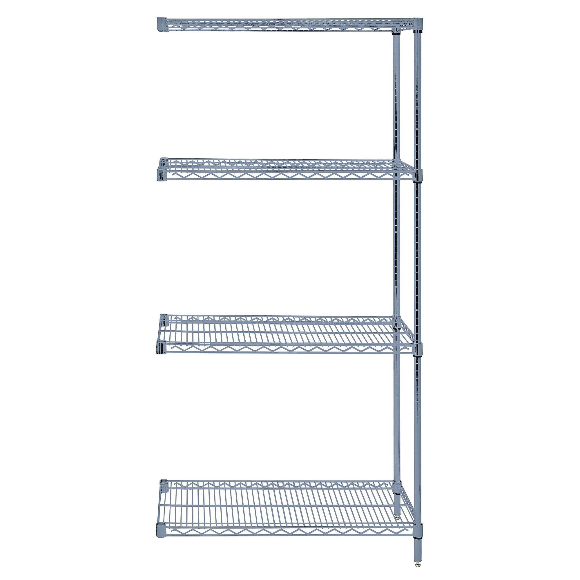 Quantum, Wire 4 Shelf Add-On Kit GRAY 74in., Height 74 in, Width 14 in, Depth 42 in, Model# AD74-1442GY